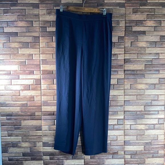 Womens Medium Navy Blue St. John Trouser Pants - Picture 1 of 12